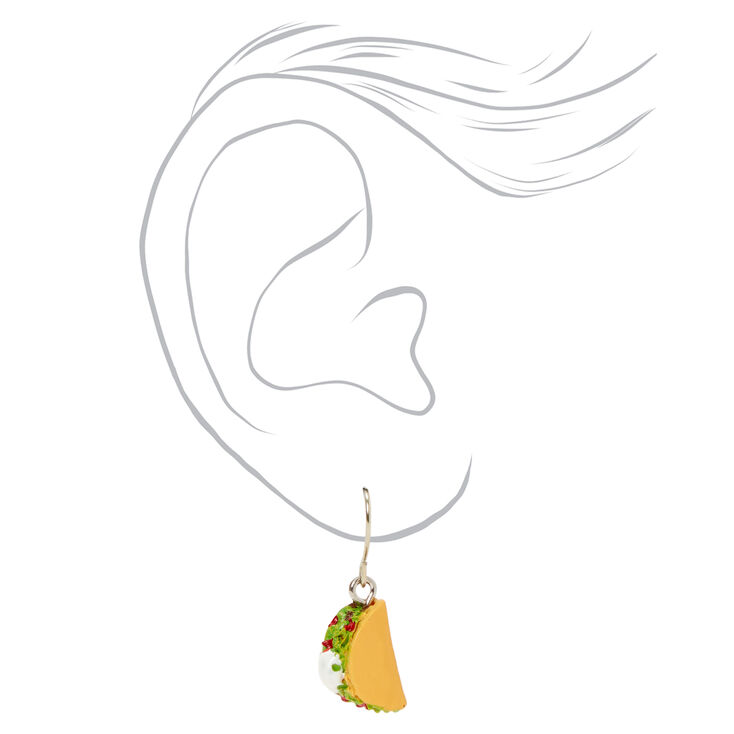 Silver 1&#39;&#39; Taco Drop Earrings,