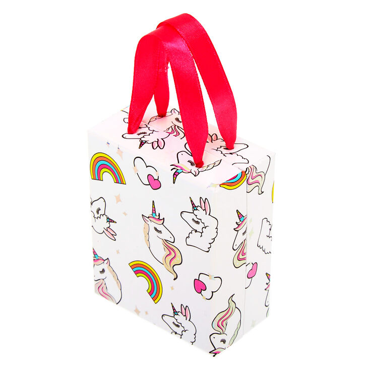 Claire's Boîte cadeau de taille moyenne Miss Glitter la licorne - Blanc