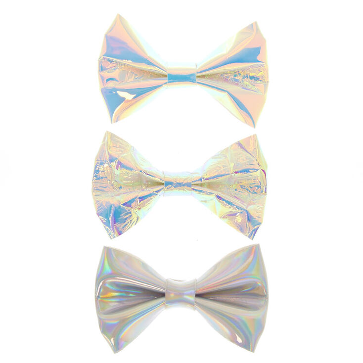 Holographic Hair Bow Clips 3 Pack,