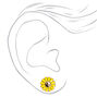 Faux &eacute;carteurs d&#39;oreilles marguerite Yin Yang jaunes,