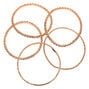 Rose Gold Rhinestone Stretch Bracelets - 5 Pack,