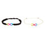 Rainbow Infinity Adjustable Friendship Bracelets - 2 Pack,