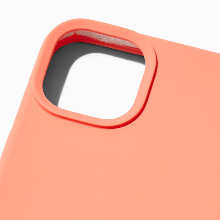 Solid Coral Silicone Phone Case - Fits iPhone&reg; 13/14/15 Pro,