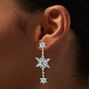 Boucles d&rsquo;oreille devant-derri&egrave;re rayons de soleil en strass,