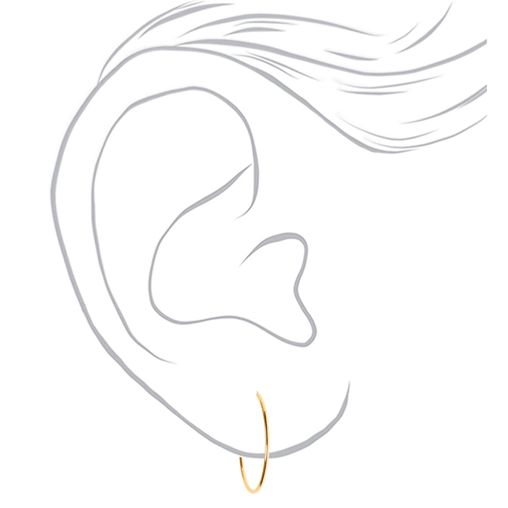 Gold Graduated Hoop Earrings - 3 Pack,