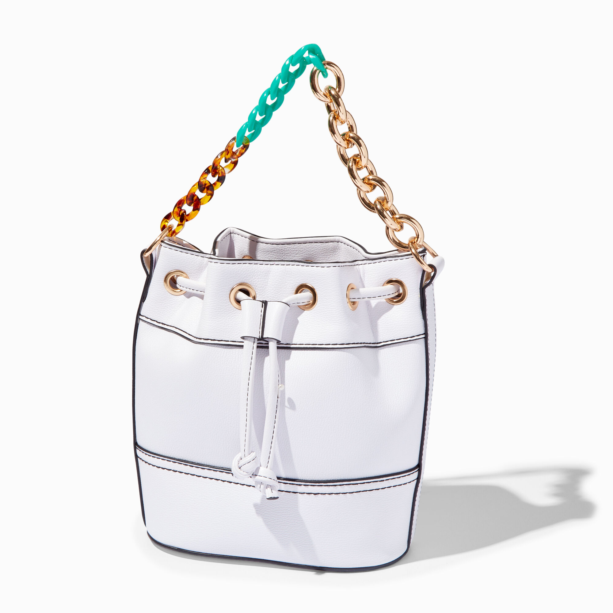 White bucket handbag shop