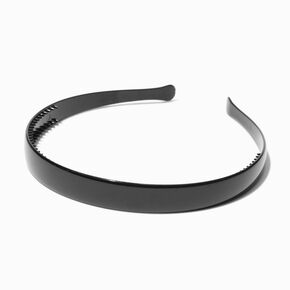 Solid Black Plastic Headband,
