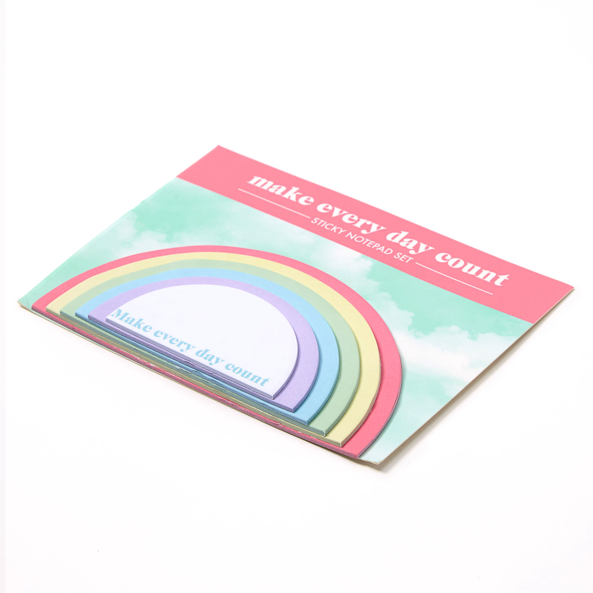 Make Everyday Count Rainbow Sticky Notepad Set,