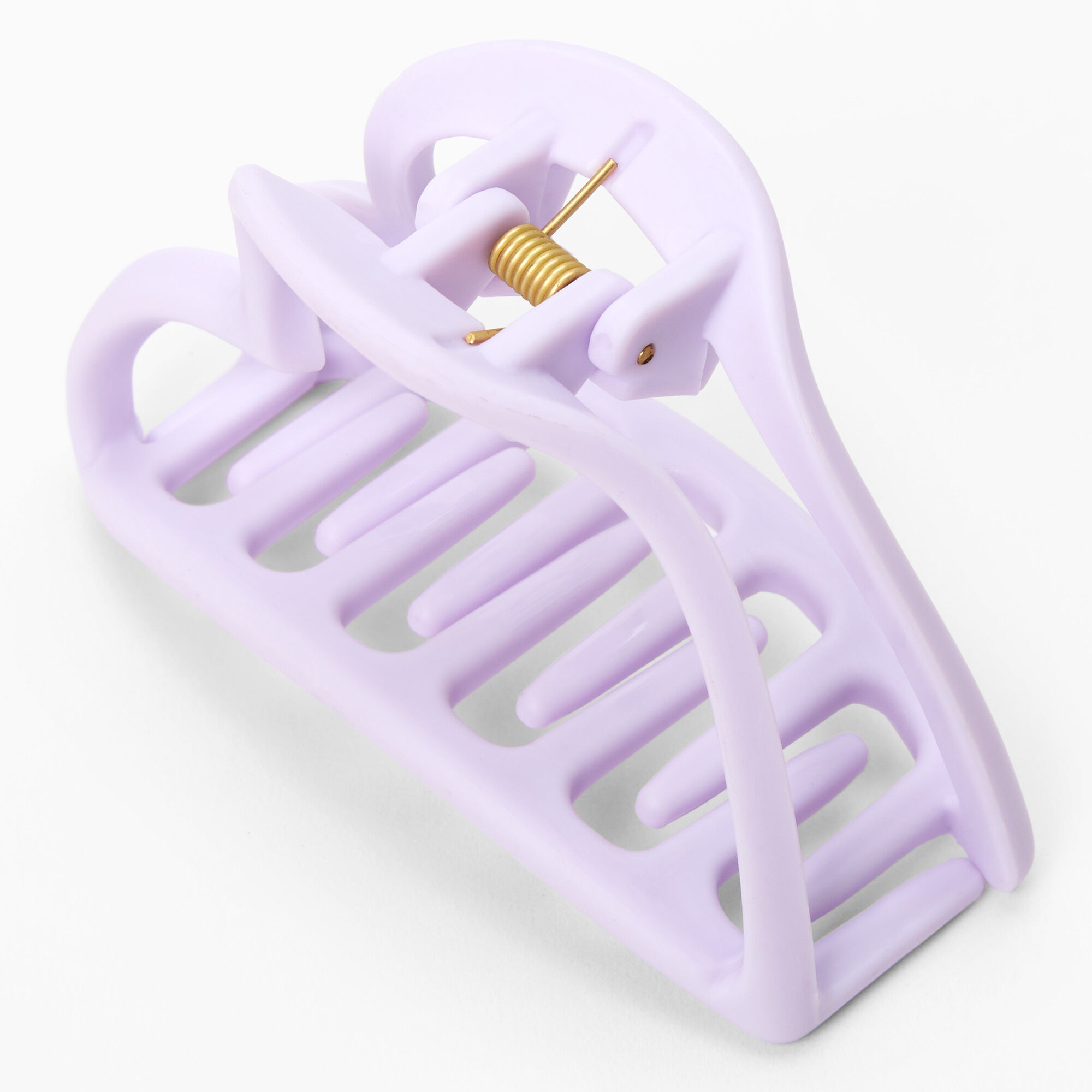 Lilac Medium Outline Heart Hair Claw,