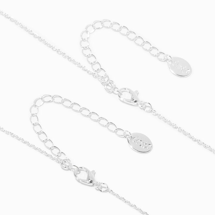 Colliers &agrave; pendentif c&oelig;ur fendu papillon pour grande s&oelig;ur et petite s&oelig;ur Best Friends - Lot de 2,