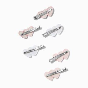 Valentine&#39;s Day Heart Hair Clips - 6 Pack,