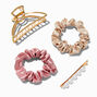 Boho Hair Claw, Hair Pin, &amp; Hair Scrunchies - 4 Pack,