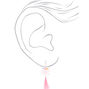 2&quot; Unicorn Dreamcatcher Clip On Drop Earrings - Pink,