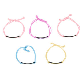 Pastel Plate Stretch Friendship Bracelets - 5 Pack,