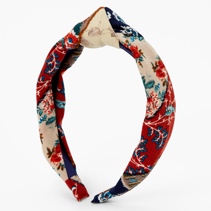Patchwork Floral Knotted Headband,