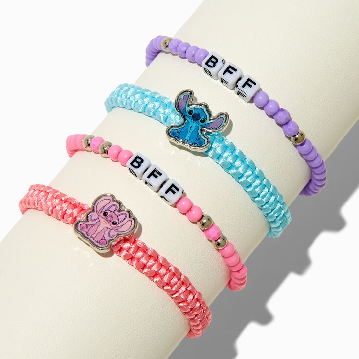 Disney Stitch Claire&#39;s Exclusive BFF Bracelet Set - 4 Pack,