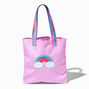 Claire&#39;s Club Pastel Rainbow Tote Bag,