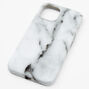 White Marble Protective Phone Case - Fits iPhone 12 Pro Max,
