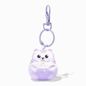 Lucky Cat Water-Filled Glitter Keychain,