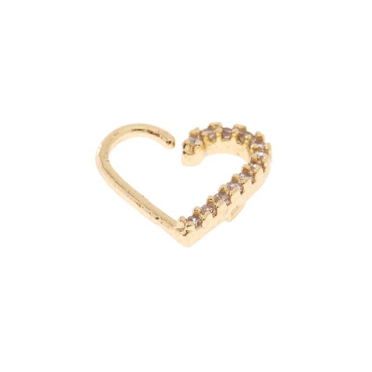 Crystal Heart Daith Earring | Claire's