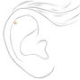 Mixed Metal 16G Crystal Cartilage Stud Flat Back Earrings - 3 Pack,