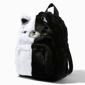 Moody Cat Furry Mini Backpack,
