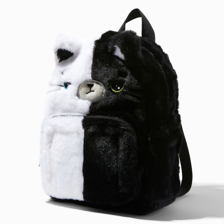 Moody Cat Furry Mini Backpack