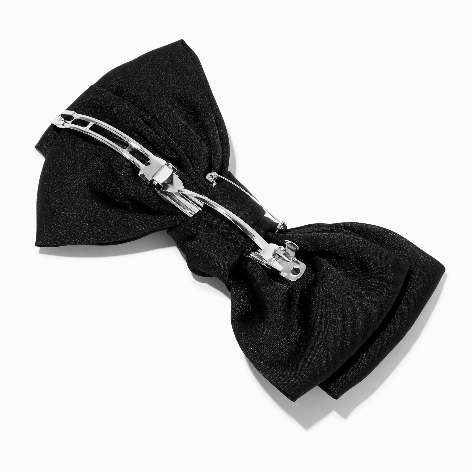 Black Velvet Large '80s Hair Bow Clip,