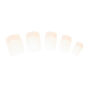 Glitter French Tip Square Faux Nail Set - 24 Pack,