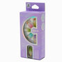 Holographic Seashell Long Almond Vegan Faux Nail Set - 24 Pack,