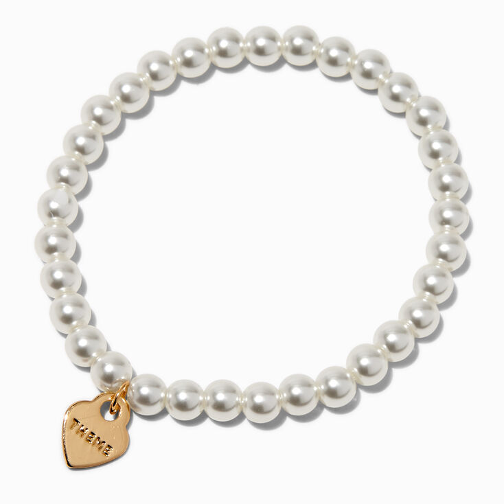 T H E M E x Claire&#39;s Pearl Stretch Bracelet,