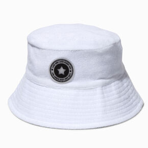 Sporty White Bucket Hat,