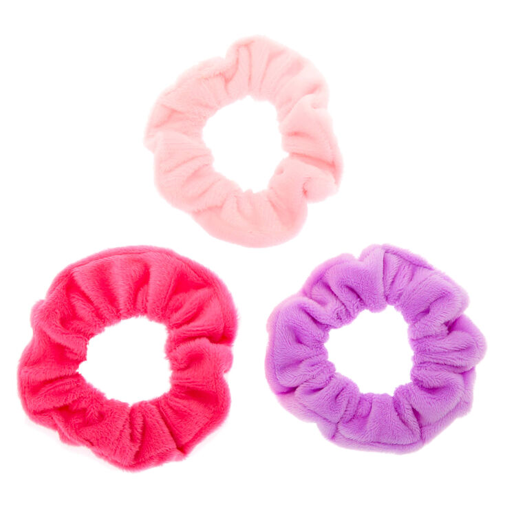 Claire&#39;s Club Small Velvet Hair Scrunchies - Pink, 3 Pack,