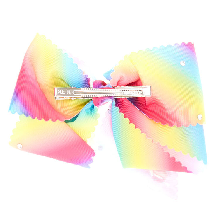 JoJo Siwa&trade; Large Signature Rainbow Scalloped Hair Bow,