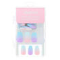 Bright Ombre Pastel Coffin Faux Nail Set - 24 Pack,