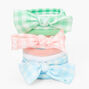 Claire&#39;s Club Pastel Gingham Twist Rolled Hair Ties - 10 Pack,