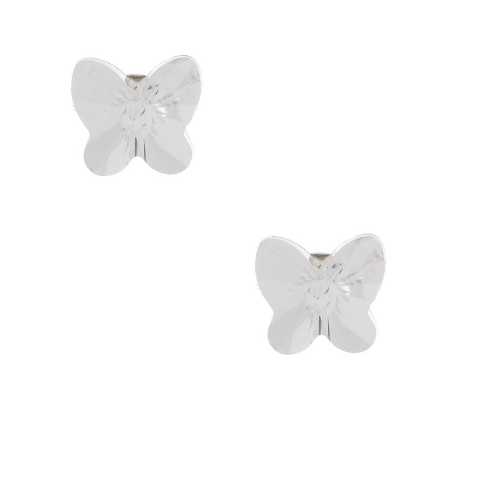 Sterling Silver Swarovski Elements Crystal Butterfly Earrings