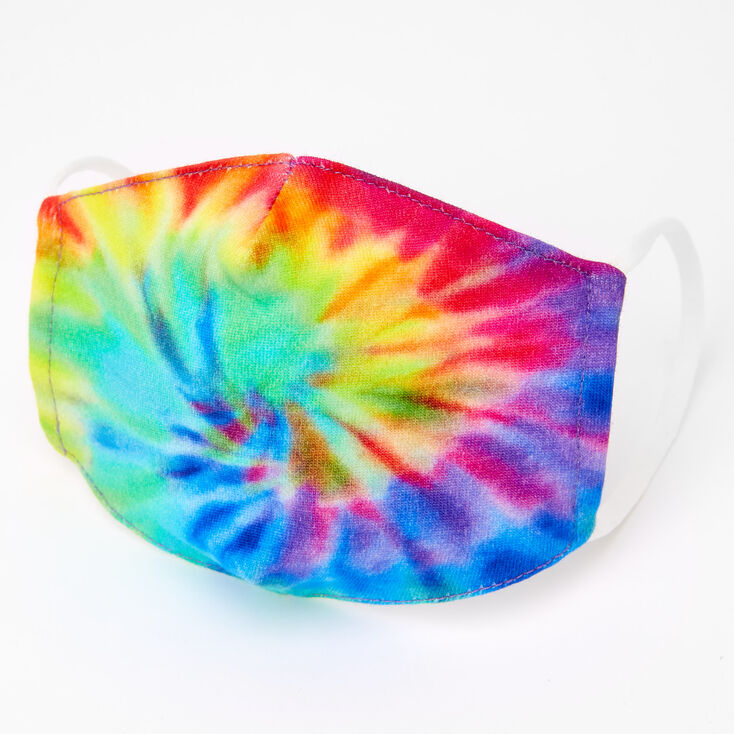 Masque en coton tie-dye arc-en-ciel - Enfant petite taille,