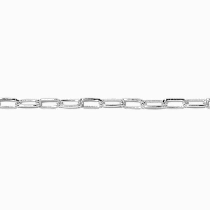 T H E M E x Claire&#39;s Silver-tone Paperclip Chain Bracelet,
