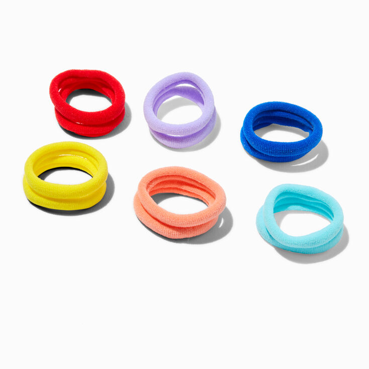 Claire&#39;s Club Rainbow Rolled Hair Ties - 12 Pack,