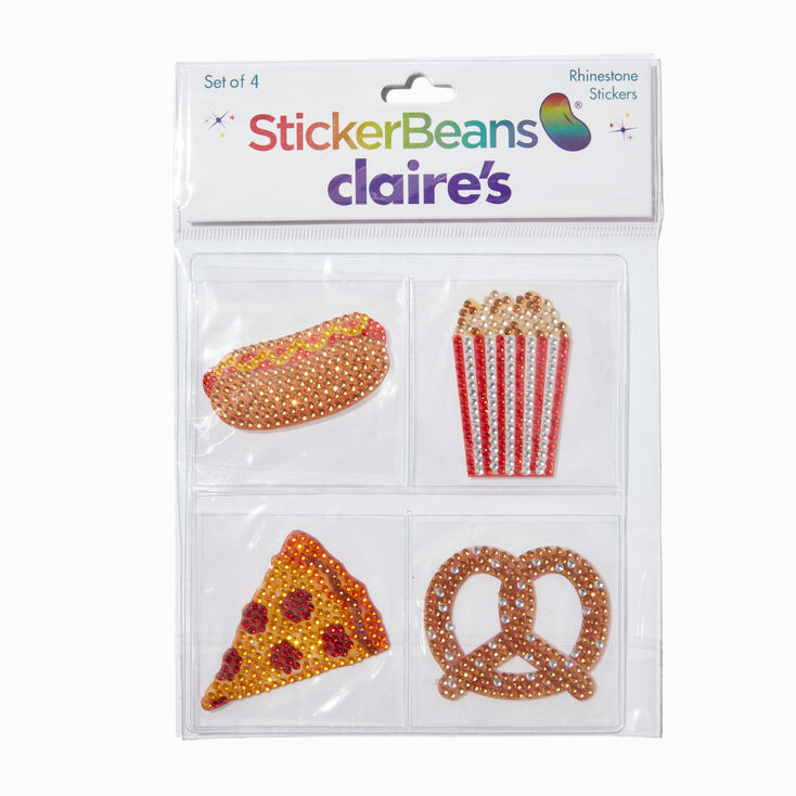 StickerBeans&reg; x Claire&#39;s Food Rhinestone Sticker Set - 4 Pack,
