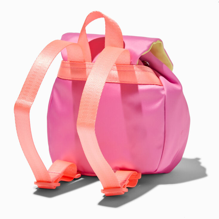 Pink Colorblock Small Backpack,
