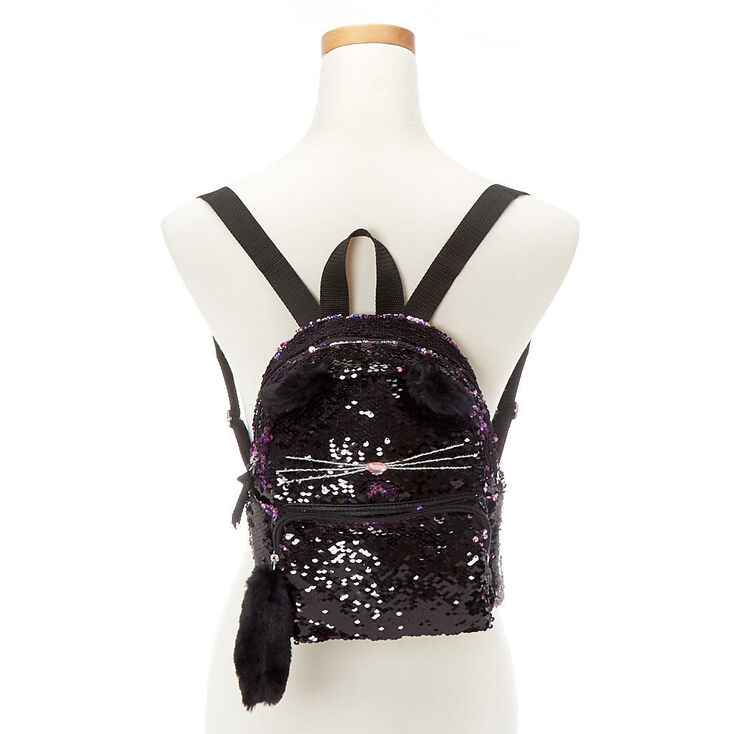 Reversible Sequin Cat Mini Backpack,