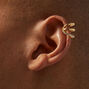 Gold-tone Crystal Stacked Ear Cuff,