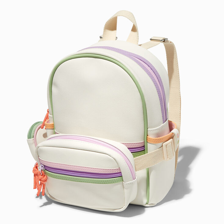Neutral Colorblock Mini Backpack,