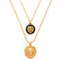 Gold Lion Pendant Necklaces - 2 Pack,