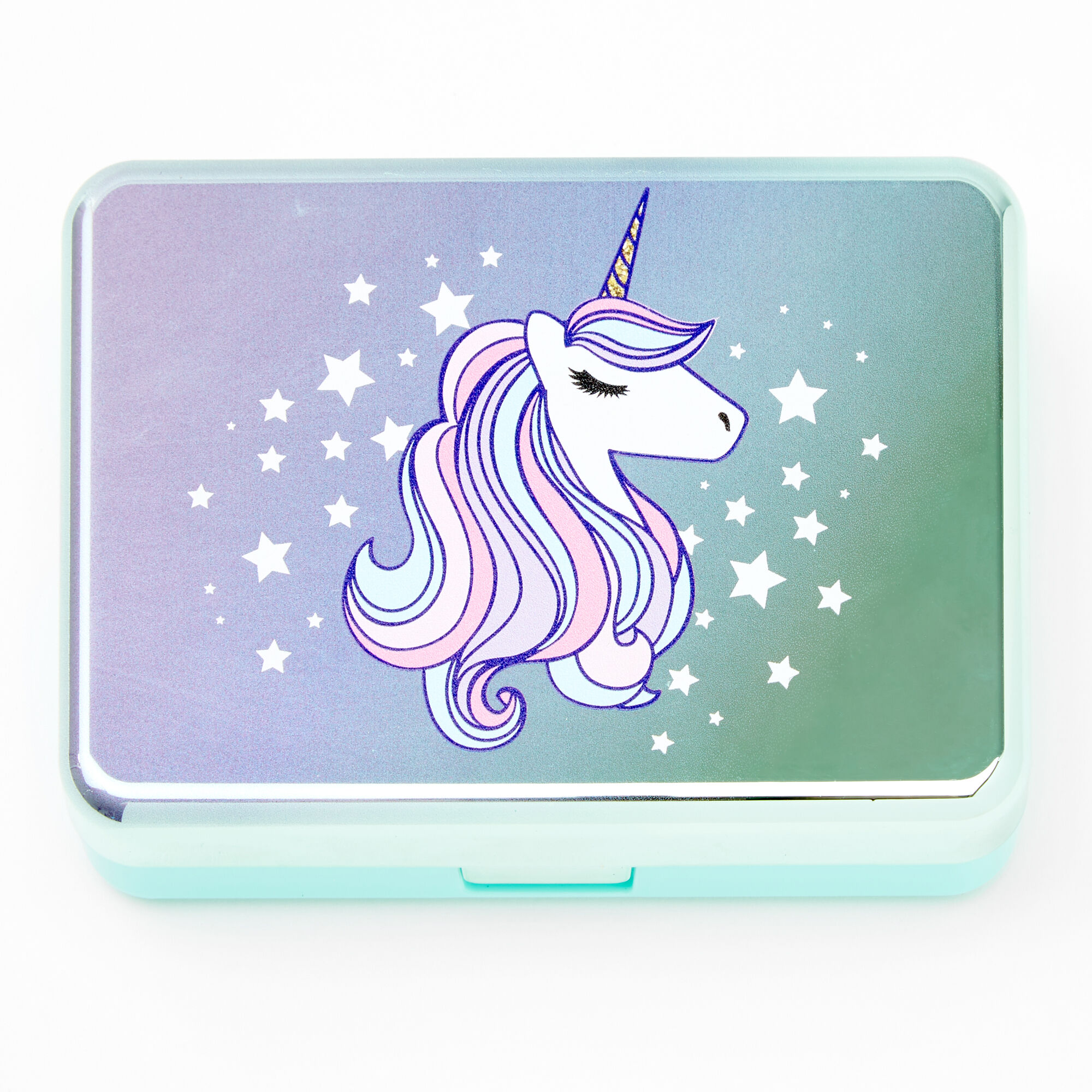 Palette compacte de maquillage licorne vert menthe Claire's Club,