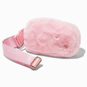 Blush Pink Furry Bum Bag,
