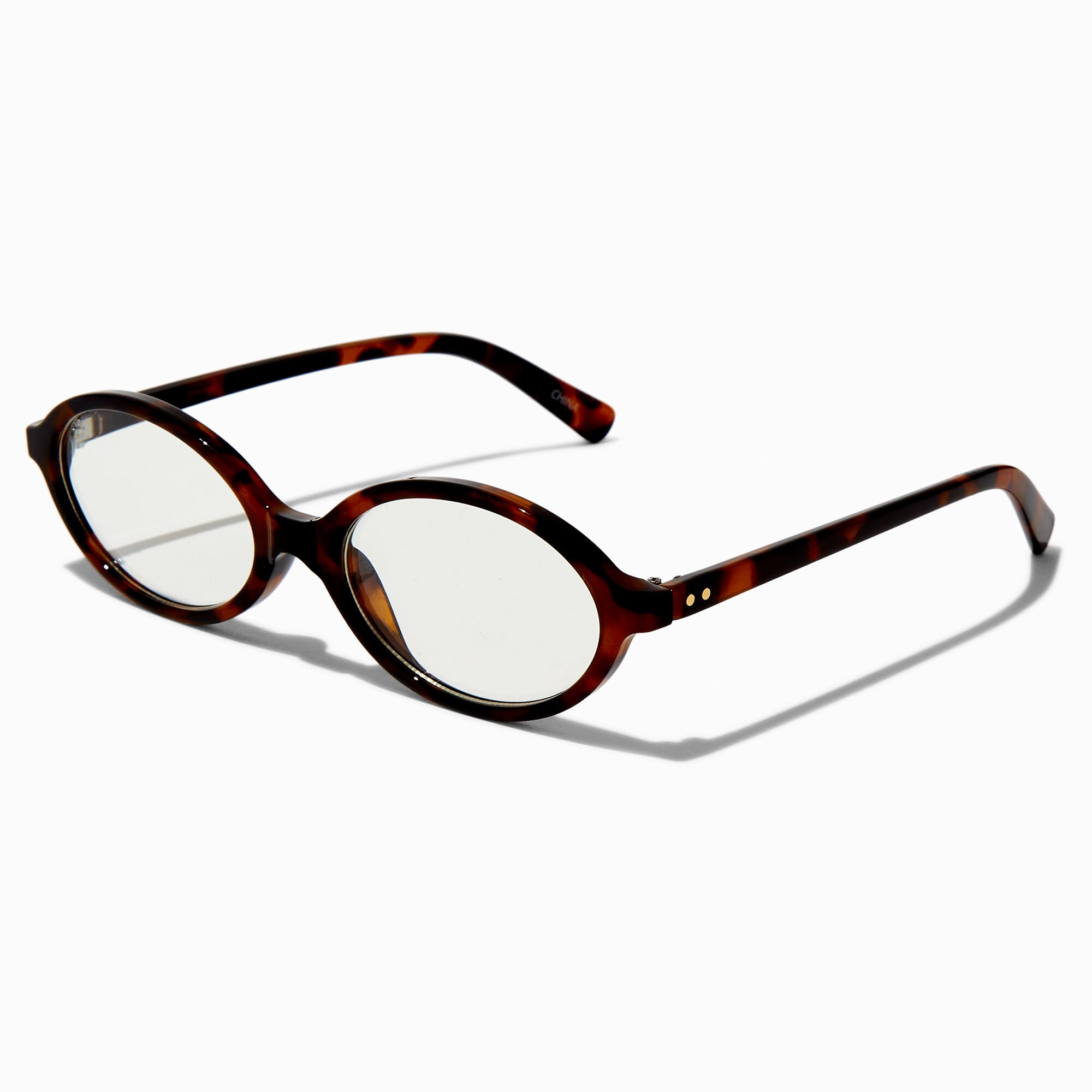 Tortoiseshell Oval Clear Lens Frames,