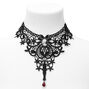 Halloween Black Lace Bib Necklace,